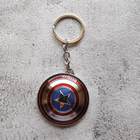 Captain America Metal Rotating Keychain - Styletadka