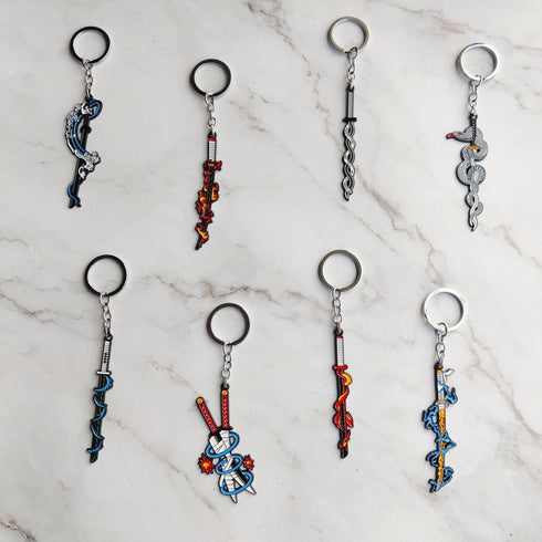 Demon Slayer Katana Metal Keychains - Styletadka