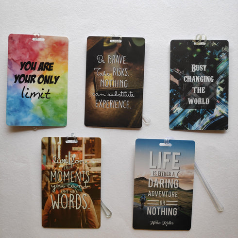 Motivational Luggage Tags - Pack of 5 - Styletadka