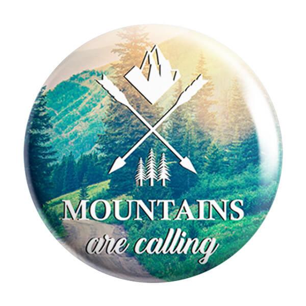 Mountains Are Calling Badge - Styletadka