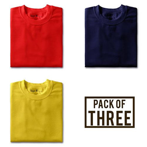 Pack of Three (Red, Navy Blue, Yellow)