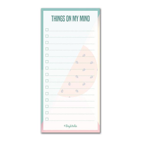 Things On My Mind Memo Notepad