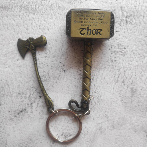Thor Hammer + Stormbreaker Keychain - Styletadka